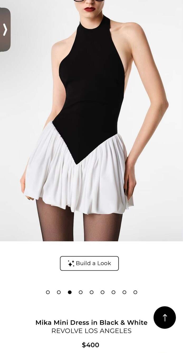 LOS ANGELES Mika Mini Dress in Black & White